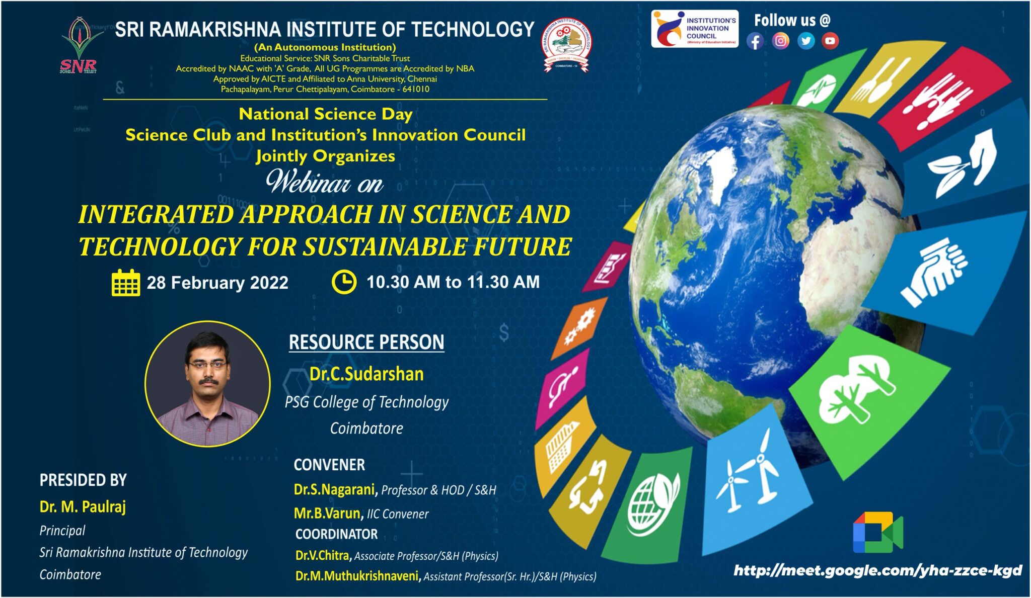 WEBINAR ON “ Integrated Approach in Science and Technology for Sustainable Future”